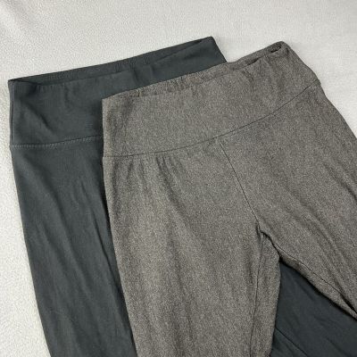 *2-Pack Orvis Leggings Womens XXL Grey/Black Yoga Pants Gym Workout Athleisure